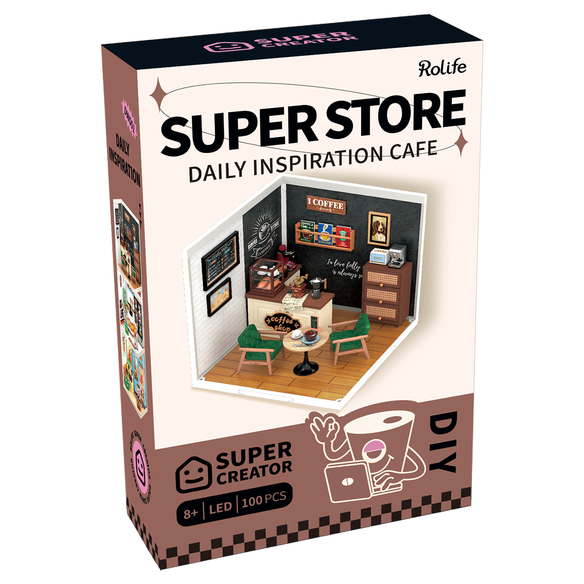 Rolife Daily Inspiration Cafe Super Creator Miniatuurhuis DW001B productpakket