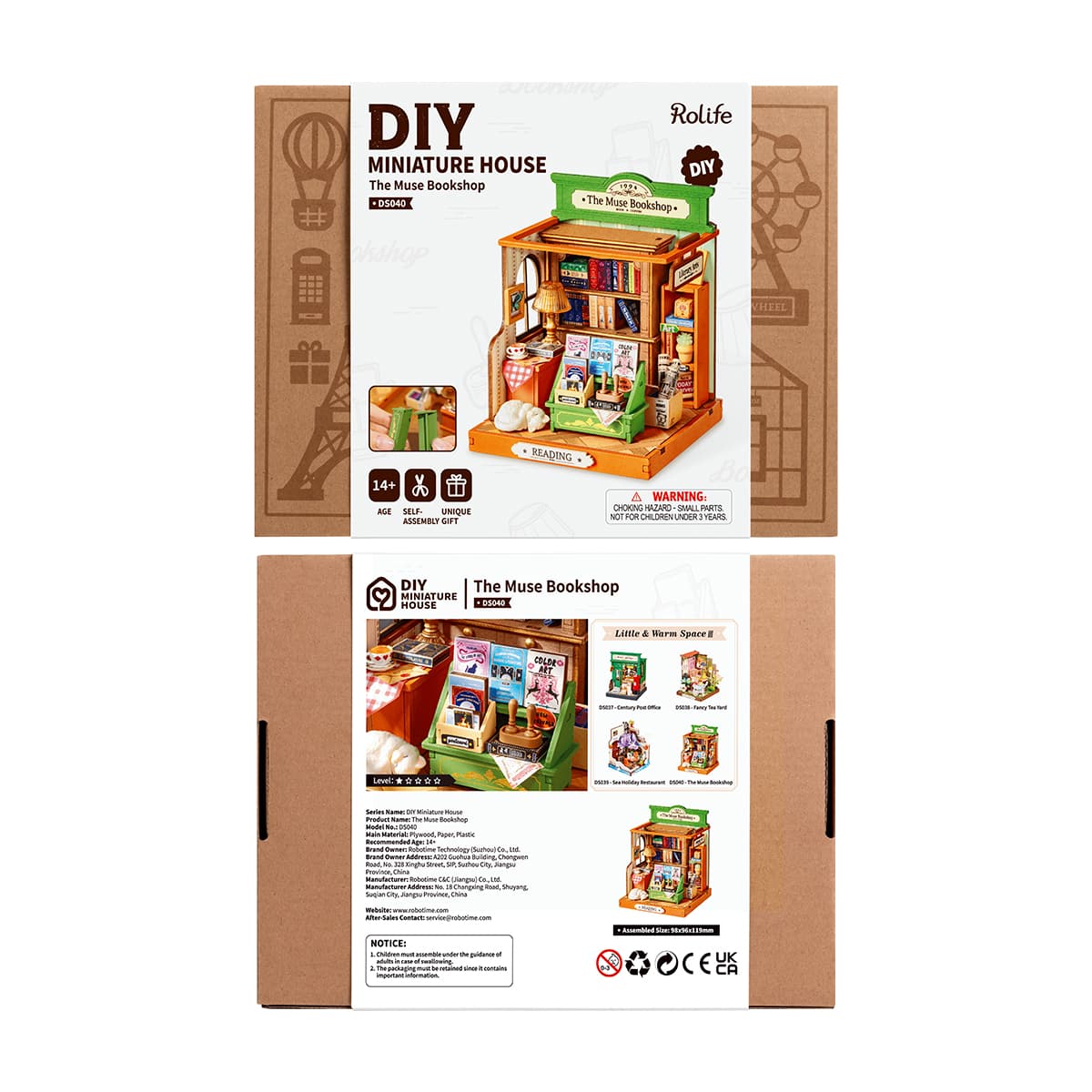 Rolife DIY Miniatuurhuis - The Muse Bookshop DS040 productpakket