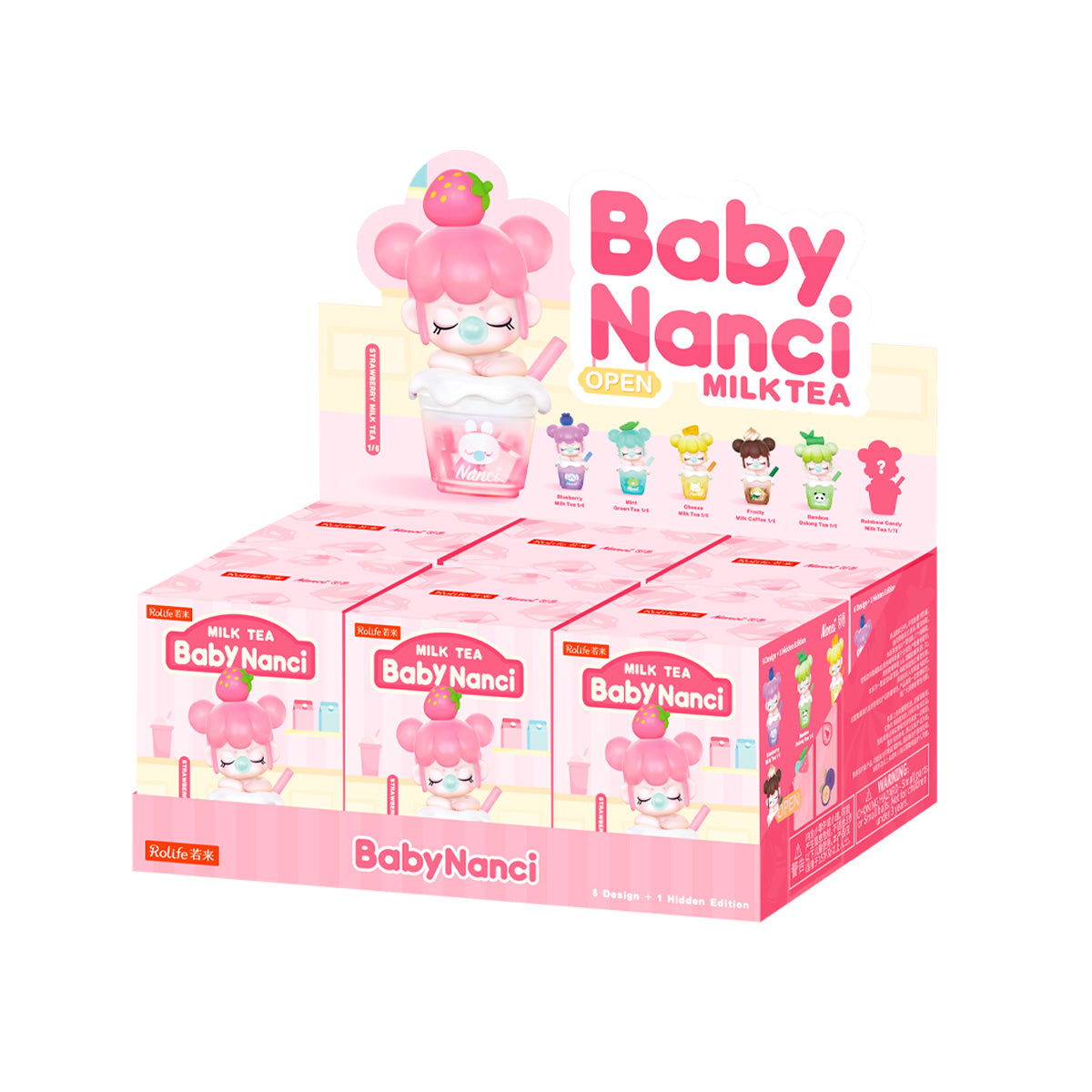 BabyNanci Milk Tea Series blinde vitrinekast op witte achtergrond