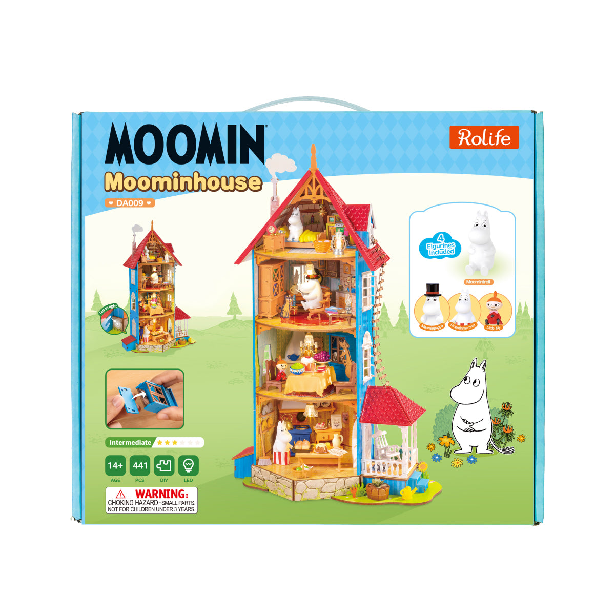 Rolife Moominhouse DIY miniatuurhuis productverpakking afbeelding