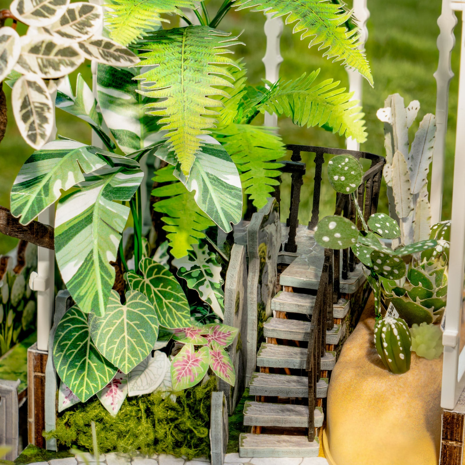 Rolife Oxygen Oasis DH102 interieurdetail met botanische meubels en tuinelementen