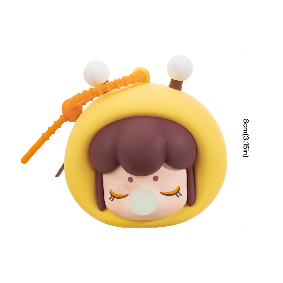 Baby Nanci Fluffy Party oortelefoonhoesje maat grafisch, ongeveer 8 cm hoog