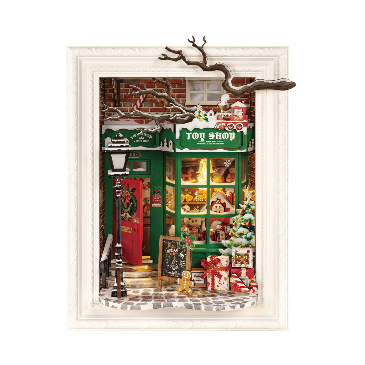 Rolife Kerstman's speelgoedwinkel DP006 witte achtergrond verhaalframe productweergave