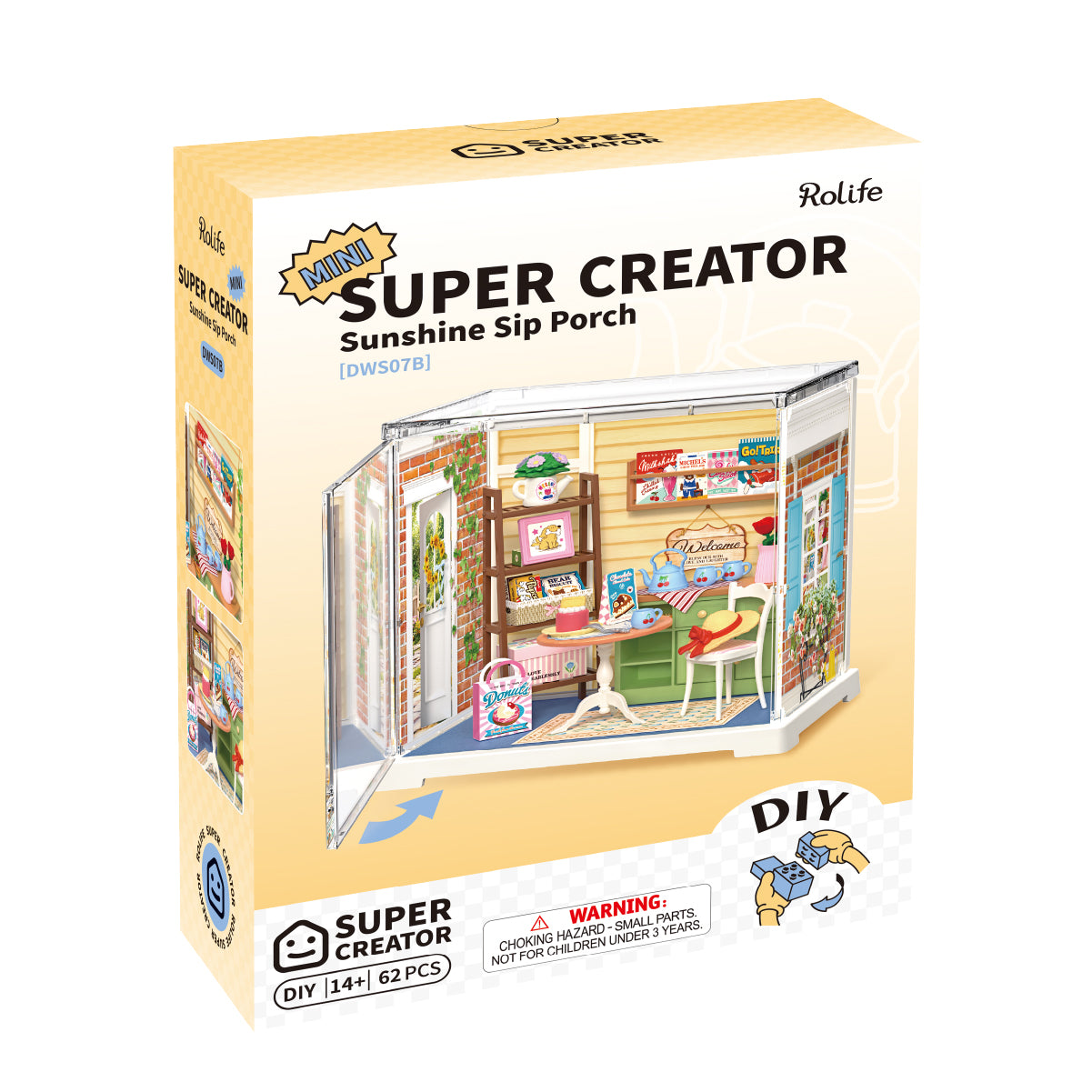 Rolife Sunshine Sip Veranda DWS07B productpakket met voltooide miniatuurkamer