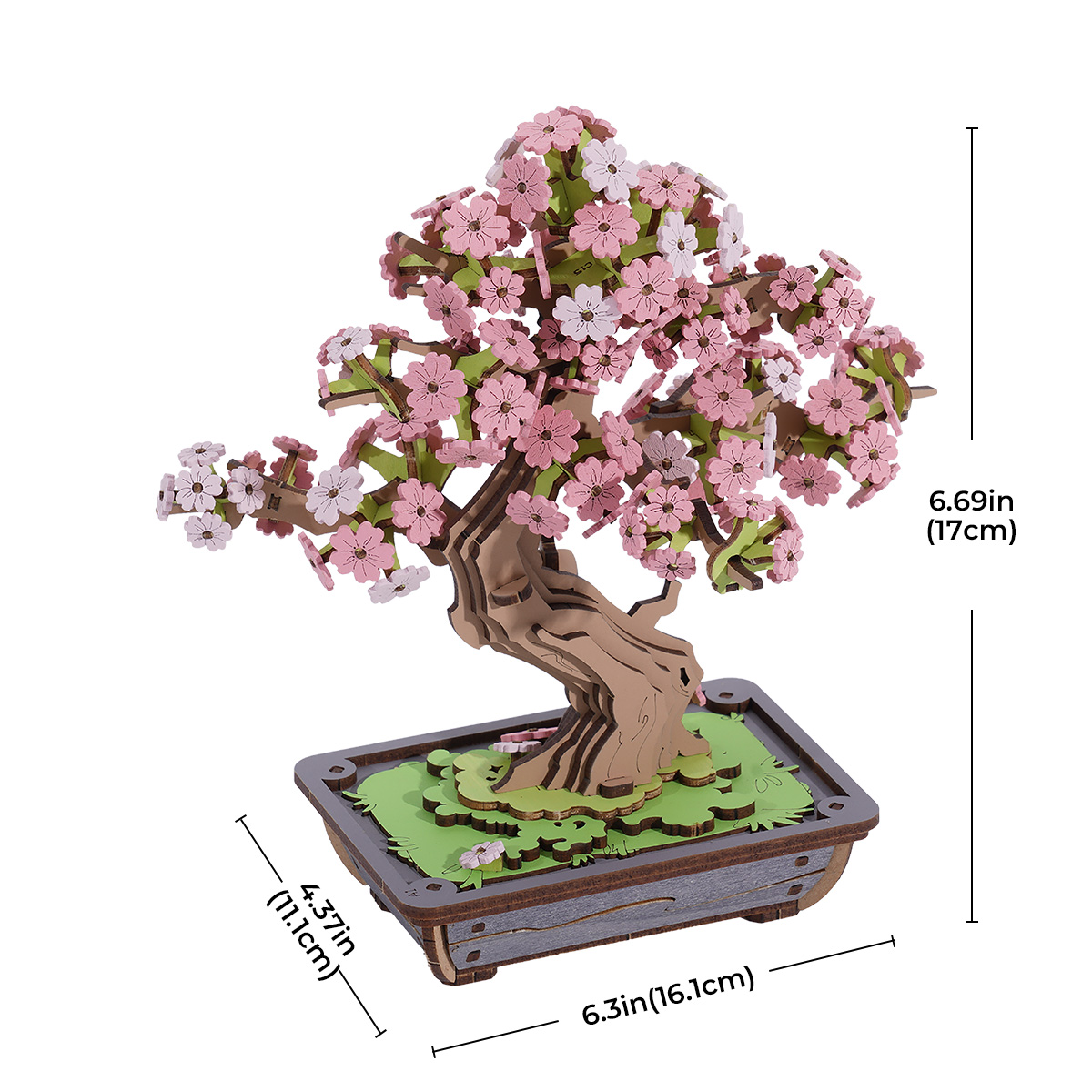 Rolife houten 3D-puzzel - Sakura Bonsai TG415 galerij afbeelding 7