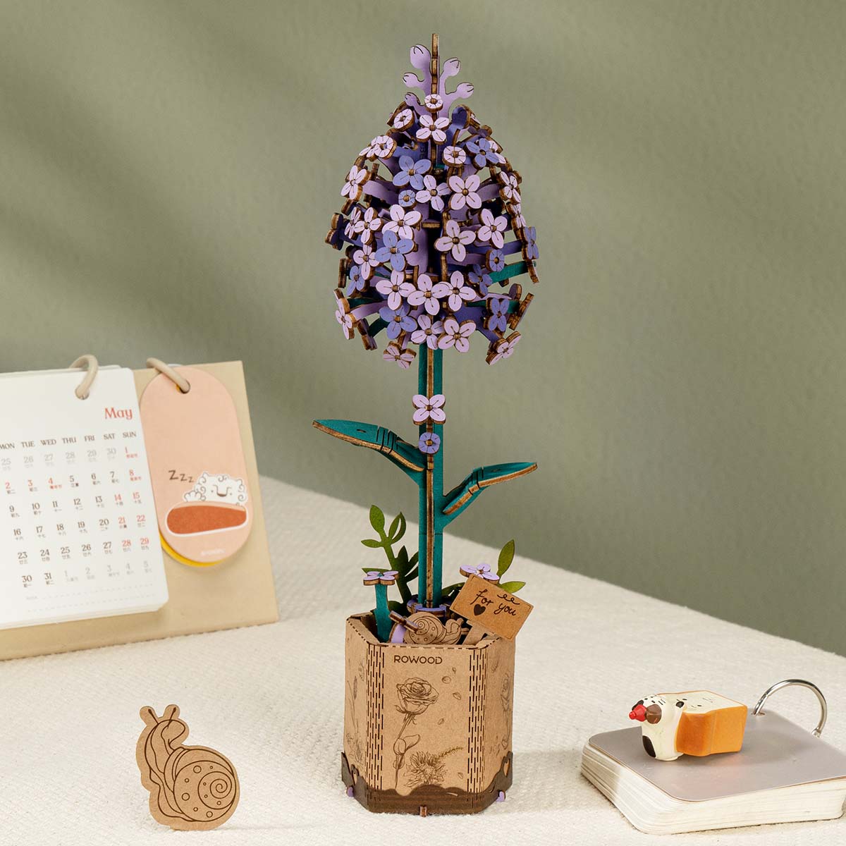 Rowood DIY Houten bloem Lila TW021 product hero image