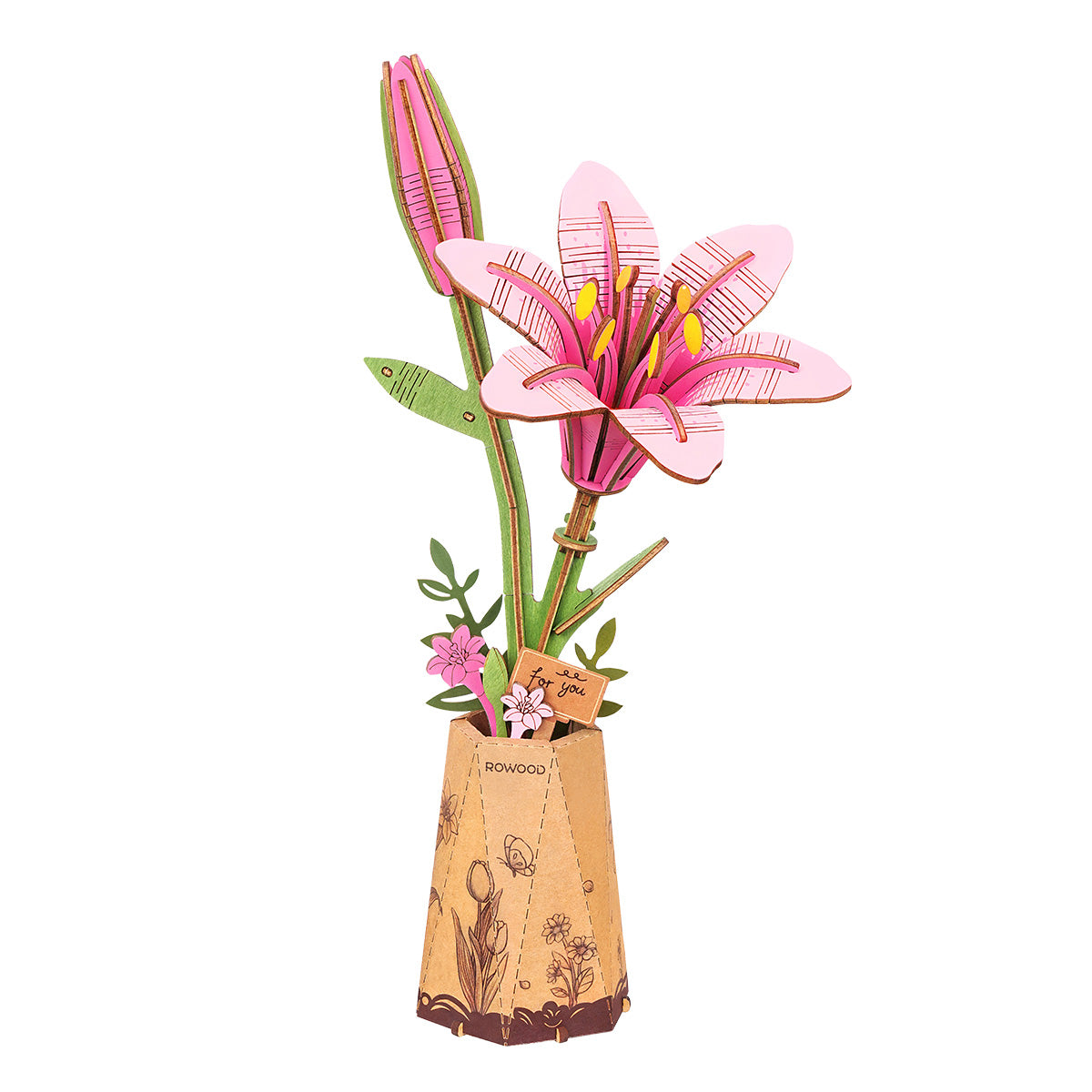 Rowood DIY houten bloem Pink Lily TW071 alternatieve productweergave