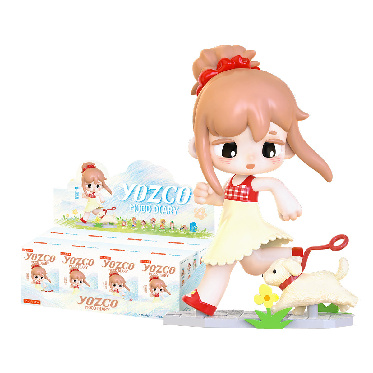 Yozco Mood Diary aanbevolen figuur met vitrine op witte achtergrond