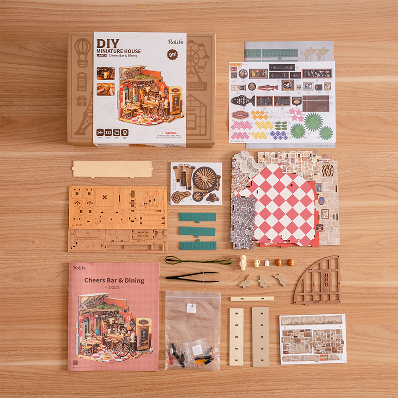 Rolife DIY Miniatuurhuis - Cheers Bar & Dining DG173 detailweergave