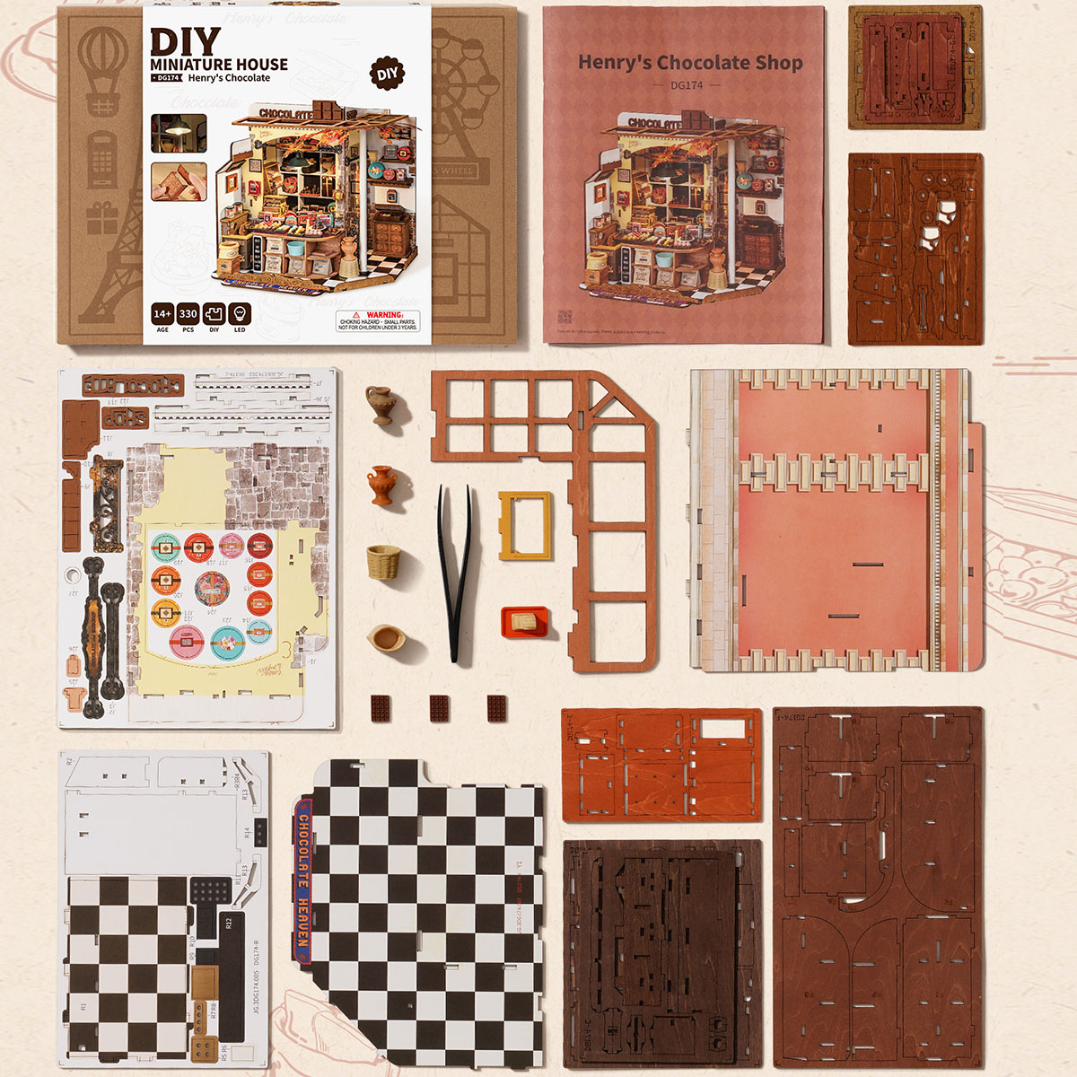 Rolife DIY Miniatuurhuis - Henry's Chocolate DG174