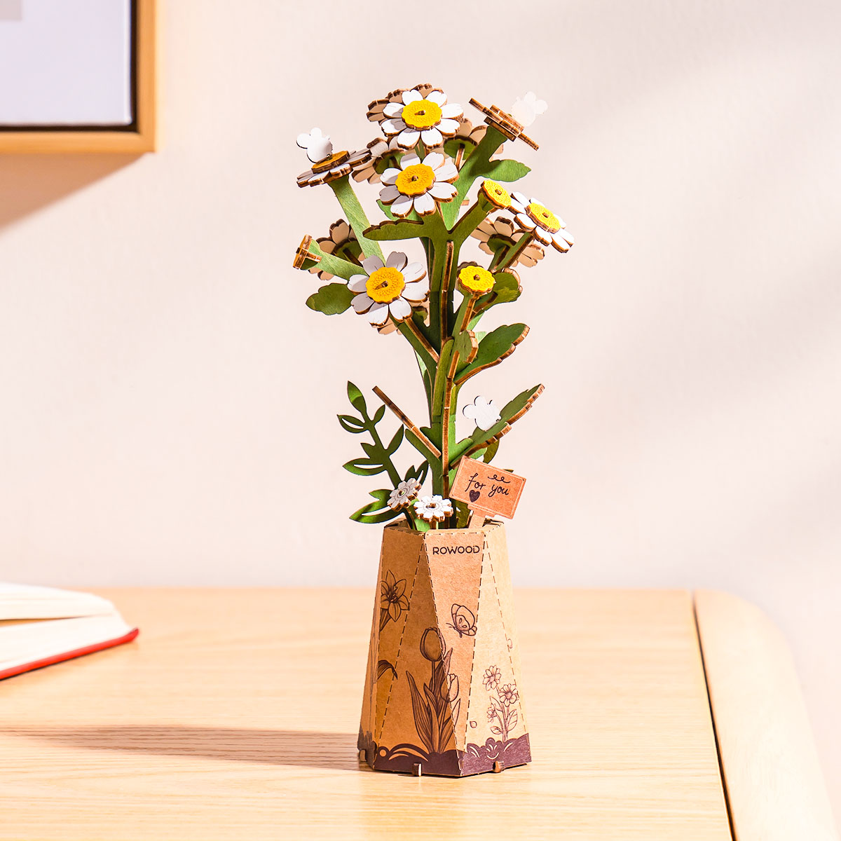Rowood DIY Houten Bloem Kamille TW061 detailweergave