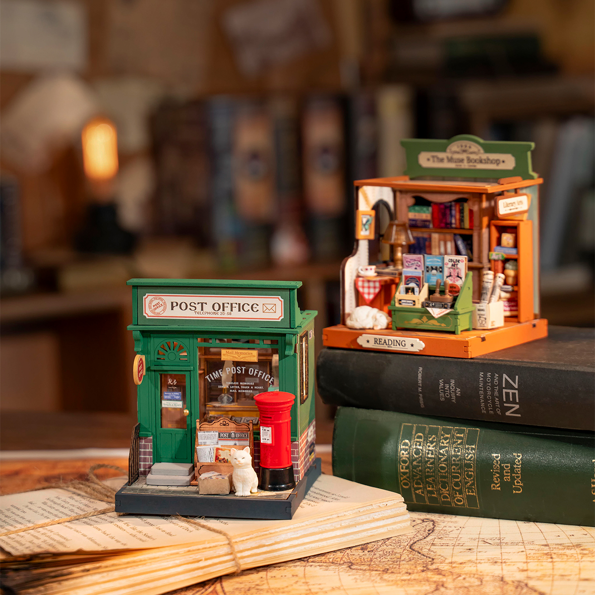 Expositor grupal Rolife Little & Warm Space Series3 con disposición de mesa en capas