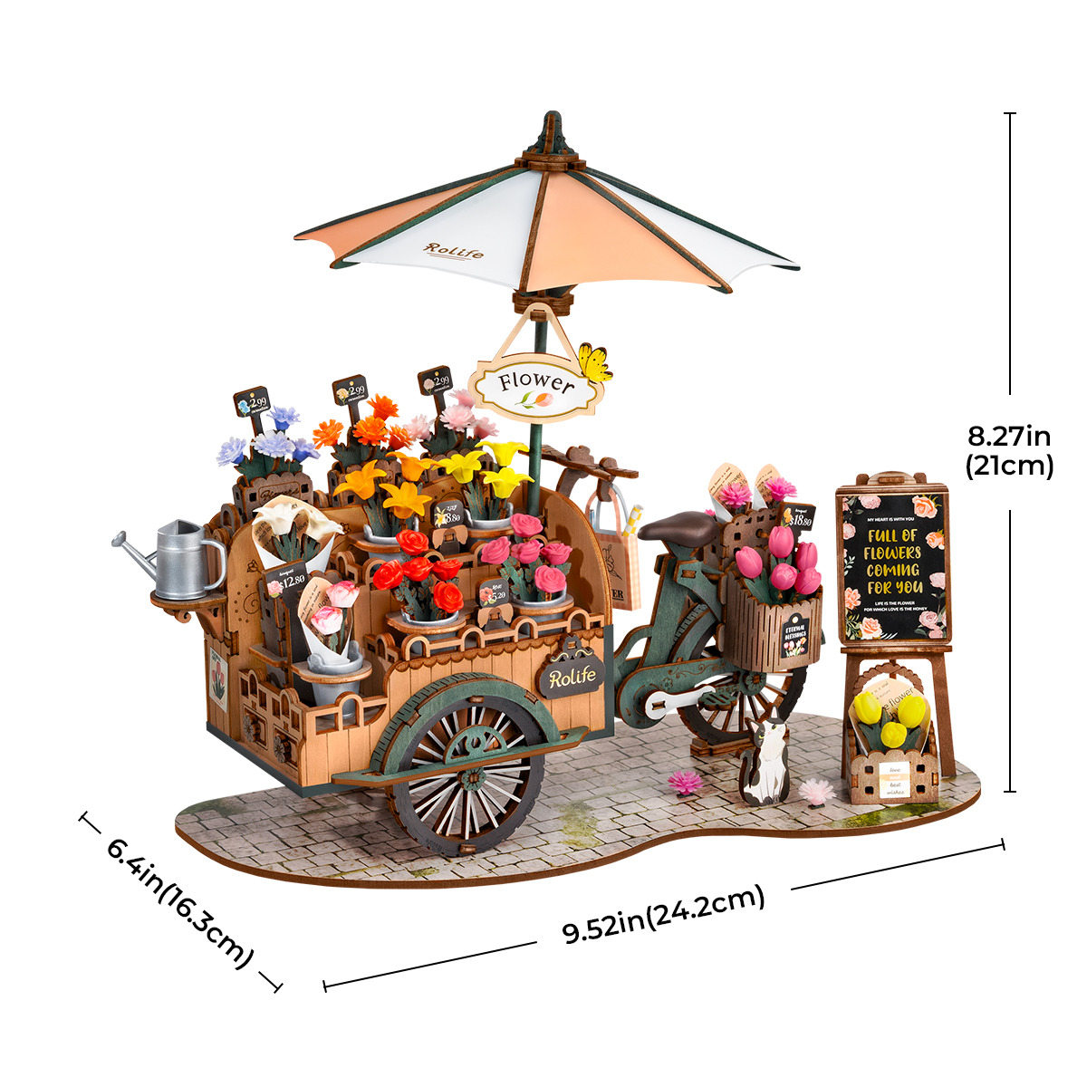 Rompecabezas de madera 3D Rolife - Carro Bloosom TGS03 galería imagen 6