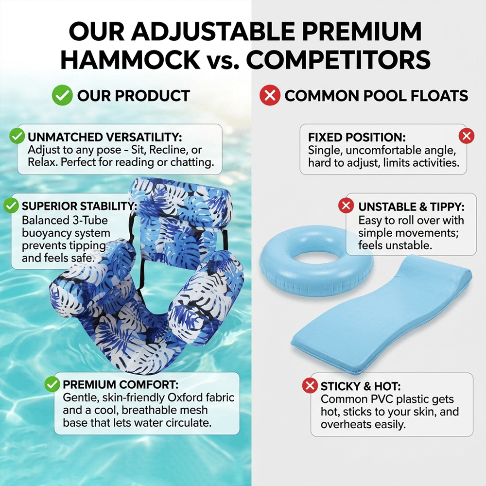Summer Hot Sale🌴Inflatable Pool Float Hammock Chair for Adults