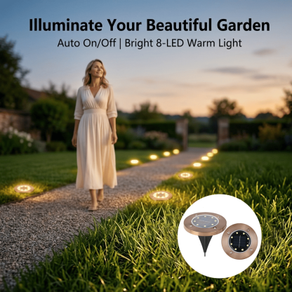 🌙 8-LED Solar Yard Lights