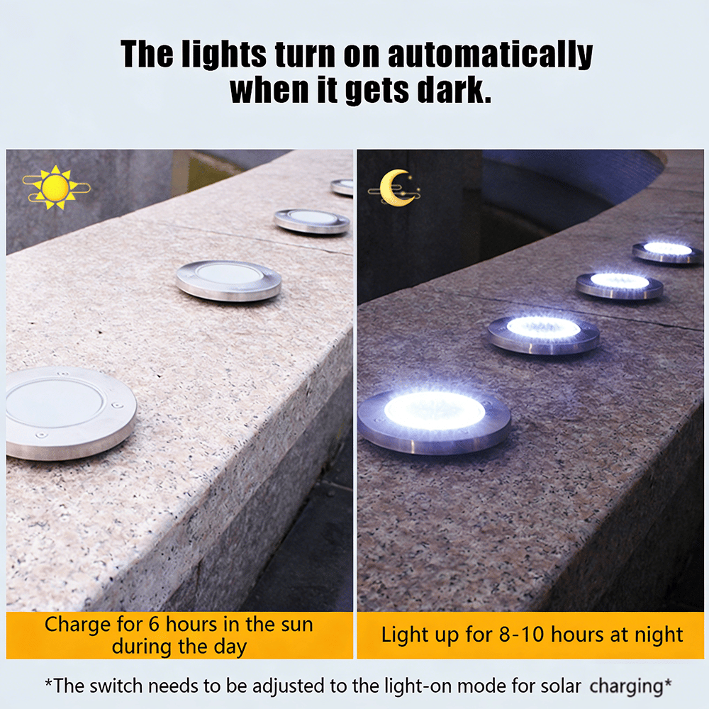 🌙 8-LED Solar Yard Lights