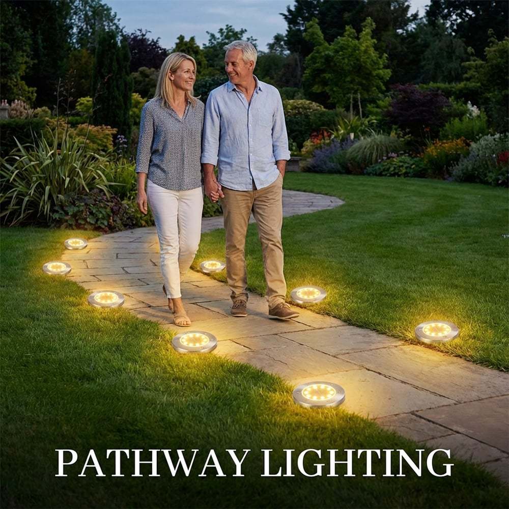 🌙 8-LED Solar Yard Lights