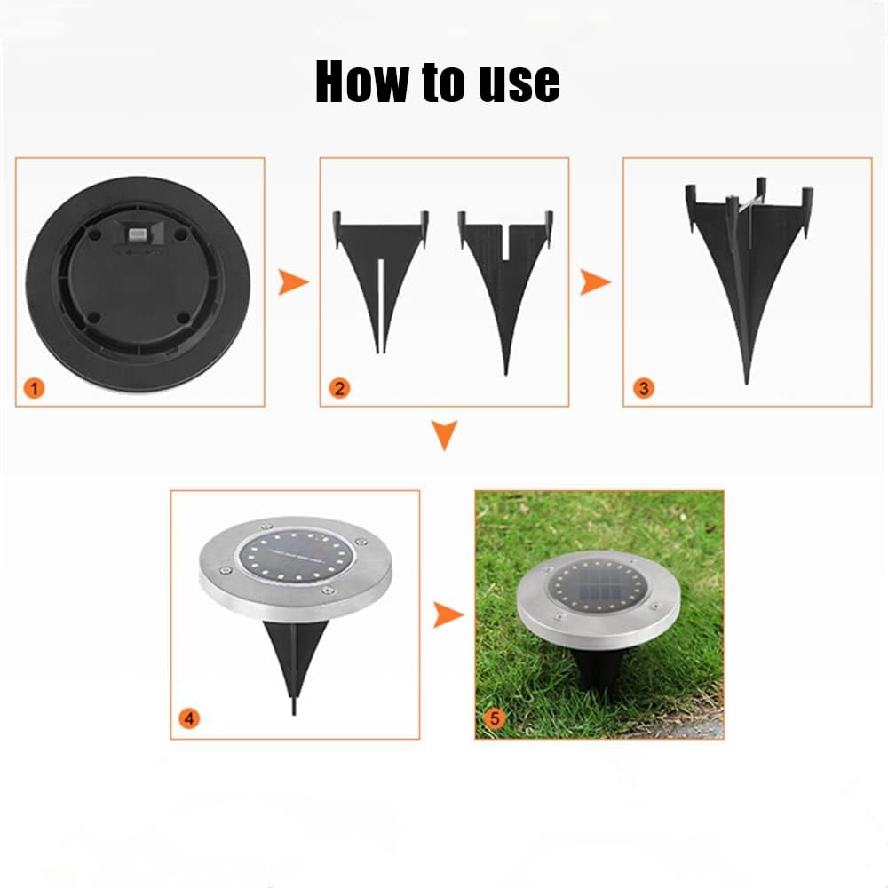 🌙 8-LED Solar Yard Lights