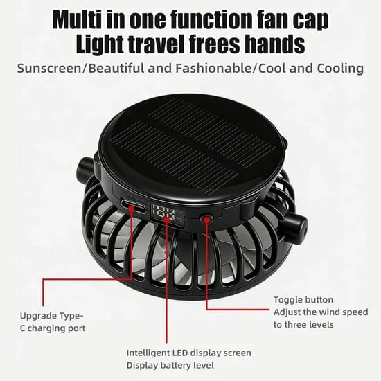 🔥HOT SALE 49% OFF🧢2026 Pro Outdoor Cooling Hat: Dual-Power Fan Cap