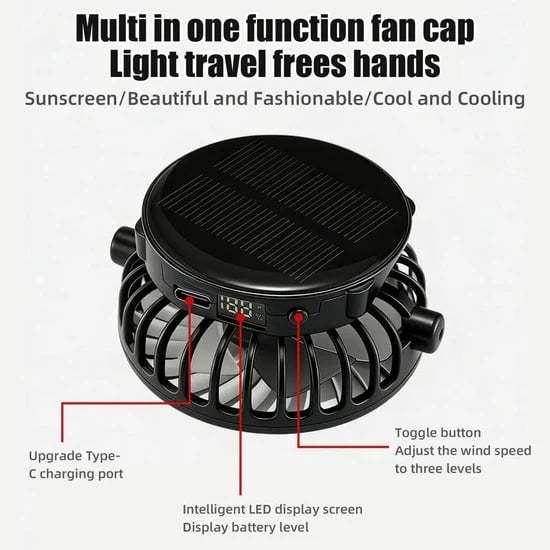 🔥HOT SALE 49% OFF🧢2026 Pro Outdoor Cooling Hat: Dual-Power Fan Cap