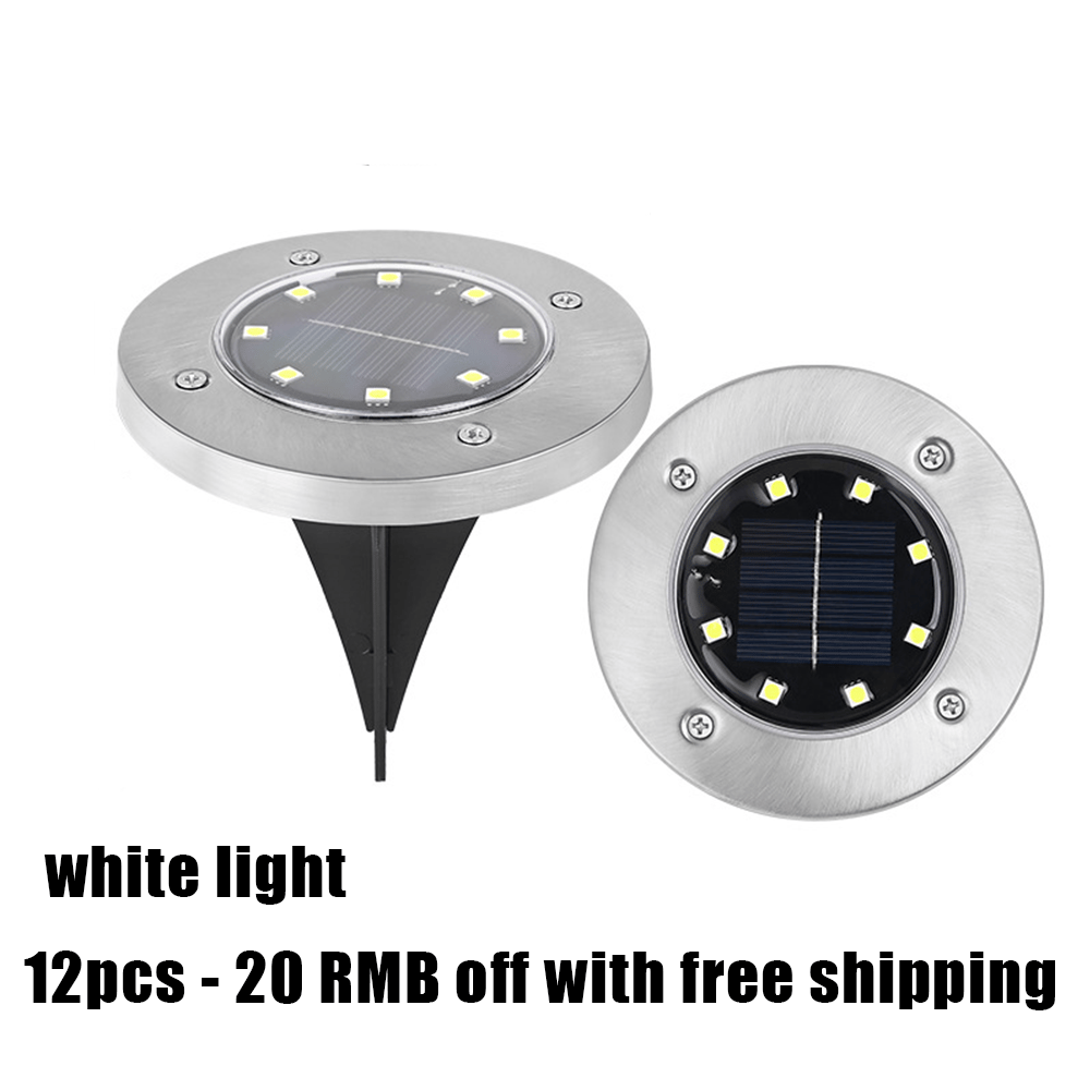 🌙 8-LED Solar Yard Lights