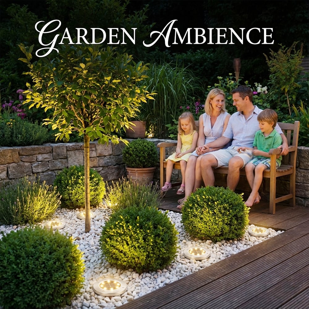 🌙 8-LED Solar Yard Lights