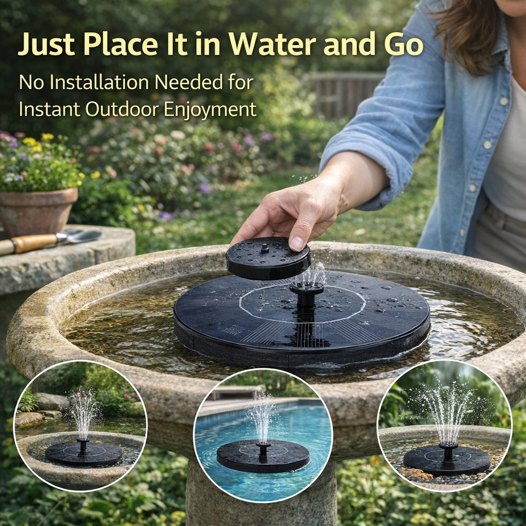 ⛲ Solar Garden Fountain Pump 🔥