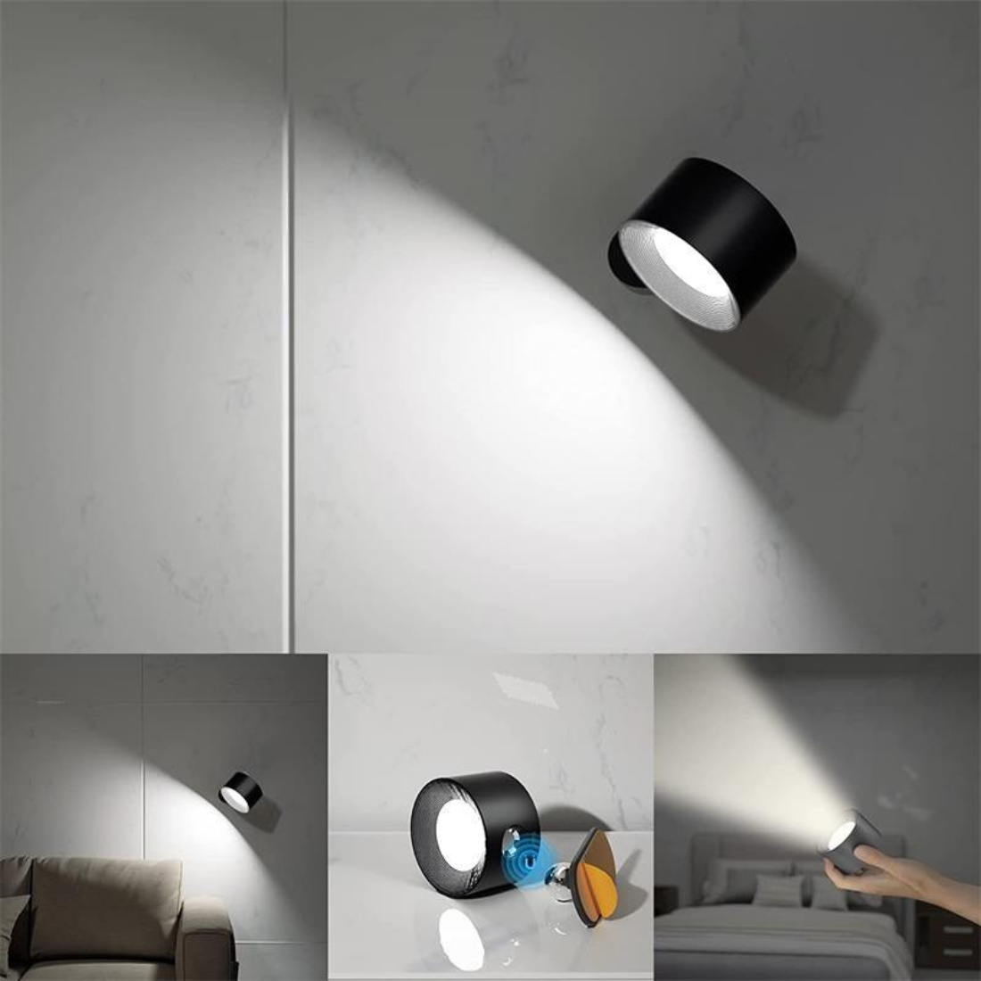Wall Lamp Cordless rechargeable 360° wall light
