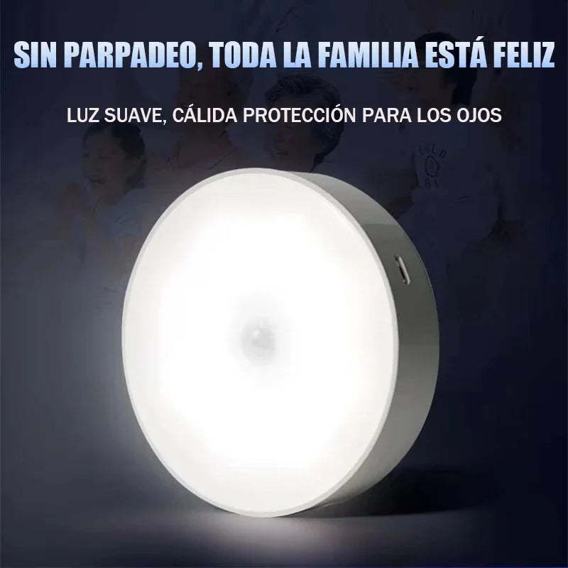 Smart Human Sensor LED Night Light, Wireless Magnetic Mount, USB Rechargeable, for Home, Office, and Hallway