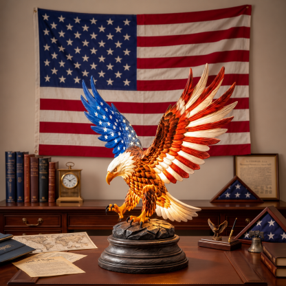 Handmade American Eagle Lamp