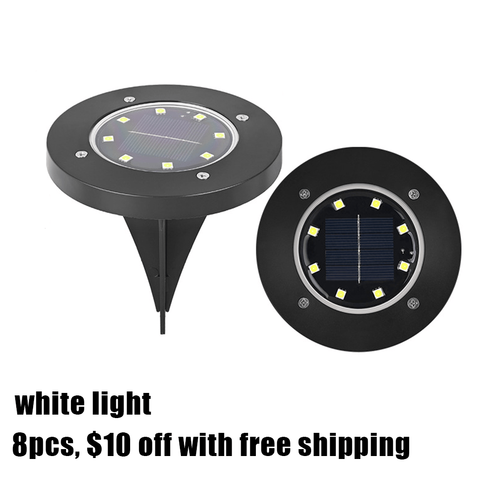 🌙 8-LED Solar Yard Lights