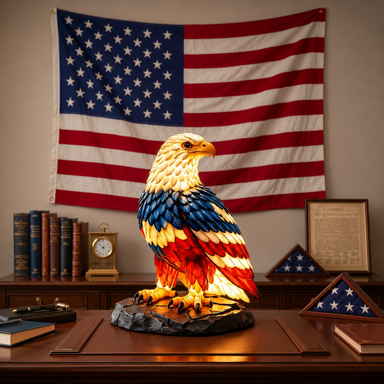 Handmade American Eagle Lamp