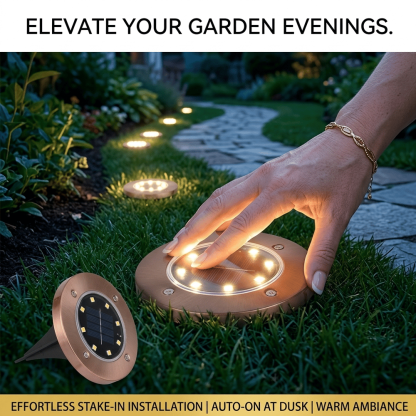 🌙 8-LED Solar Yard Lights