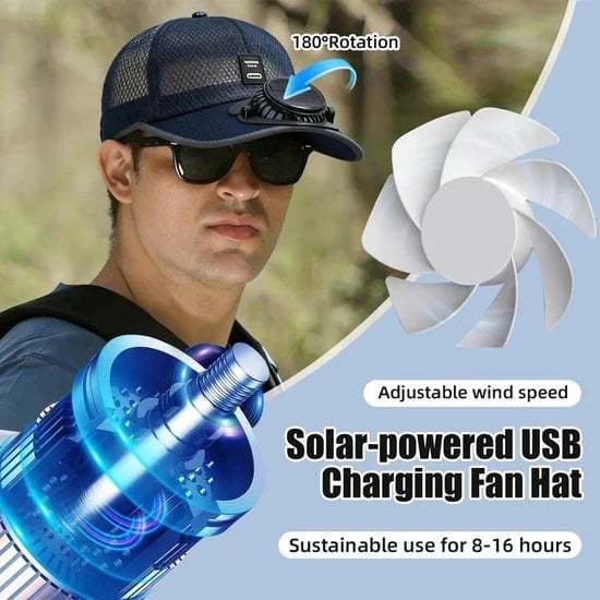 🔥HOT SALE 49% OFF🧢2026 Pro Outdoor Cooling Hat: Dual-Power Fan Cap