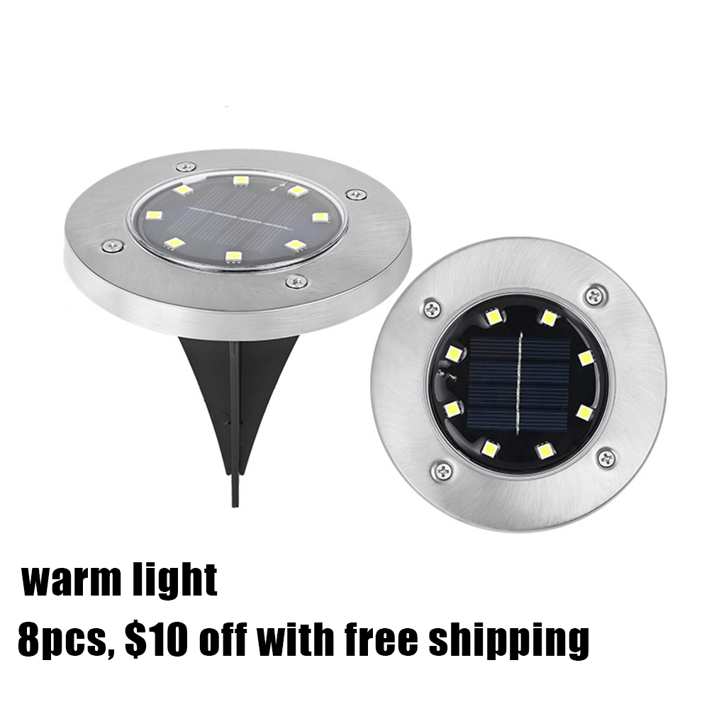 🌙 8-LED Solar Yard Lights
