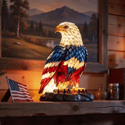 Handmade American Eagle Lamp
