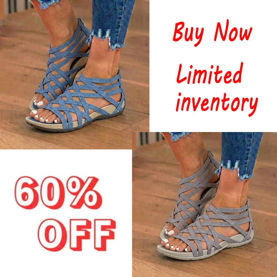 Orthopedic Gladiator Sandals - Multi-Strap Ankle Design