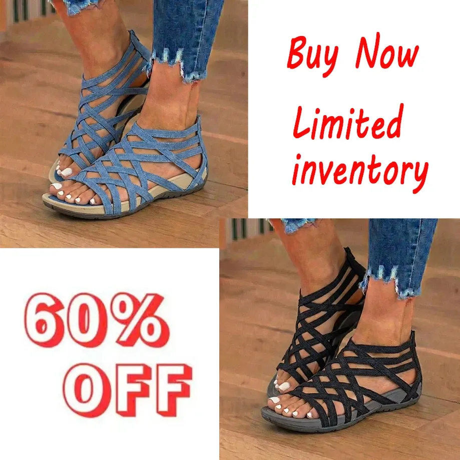Orthopedic Gladiator Sandals - Multi-Strap Ankle Design
