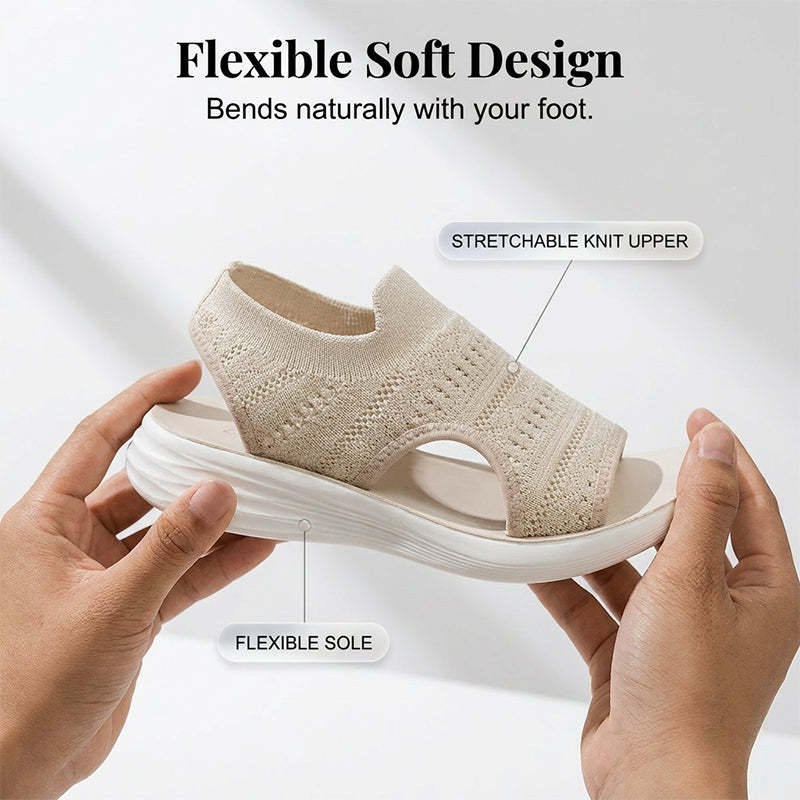 🔥Last day! 60% OFF ✅Women's Breathable Knit Platform Sandals