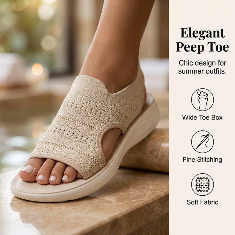 🔥Last day! 60% OFF ✅Women's Breathable Knit Platform Sandals