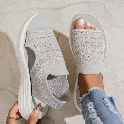 🔥Last day! 60% OFF ✅Women's Breathable Knit Platform Sandals