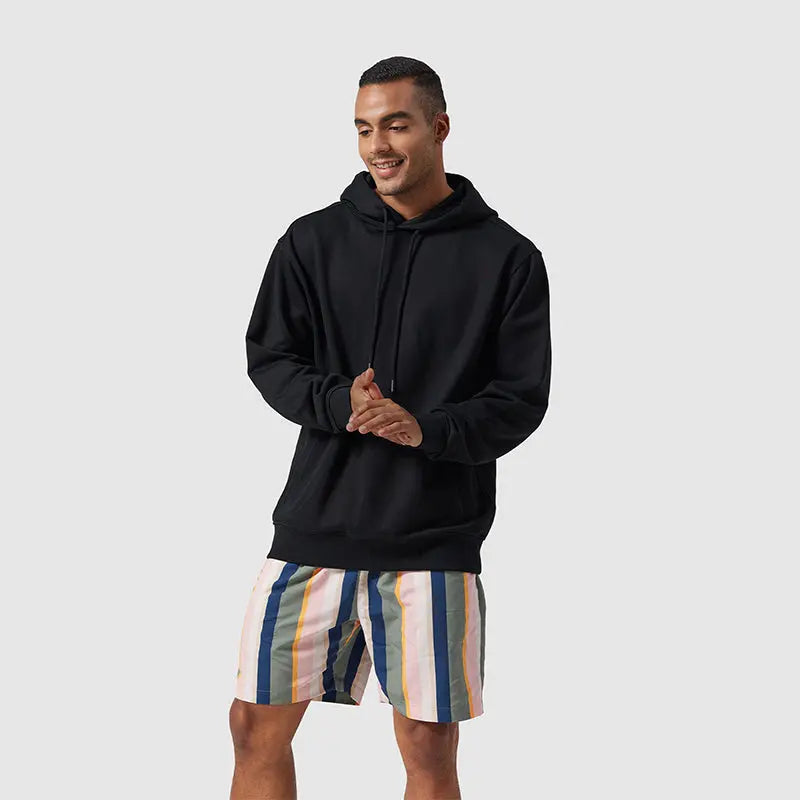 "Fresh Raindrops Distantly Flowing" Hooded Sweatshirt