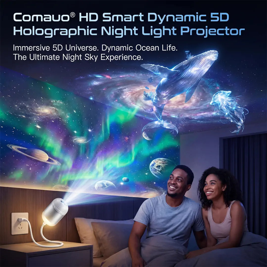 5D Mini Galaxy Star Projector – Dynamic Ambient Light for Bedroom