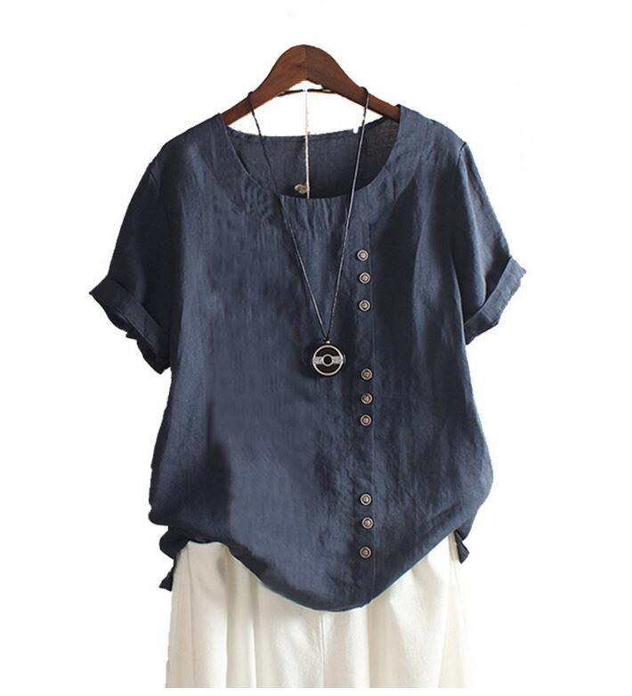 2026 Summer Retro Solid Color Tops