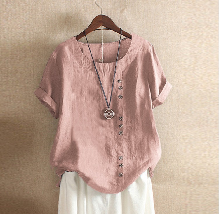 2026 Summer Retro Solid Color Tops