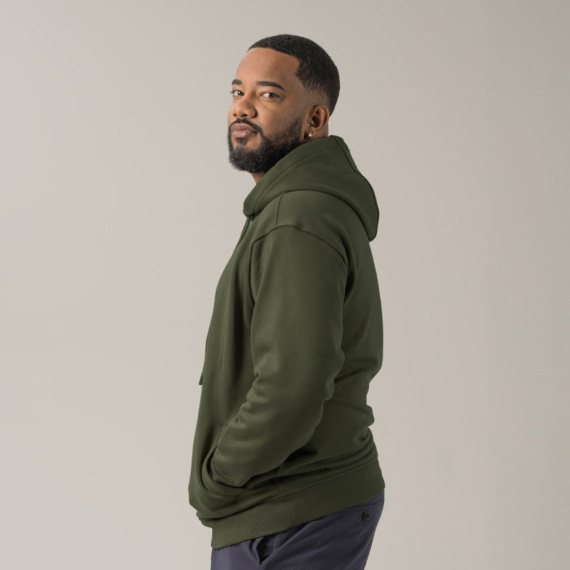 "Fresh Raindrops Distantly Flowing" Hooded Sweatshirt