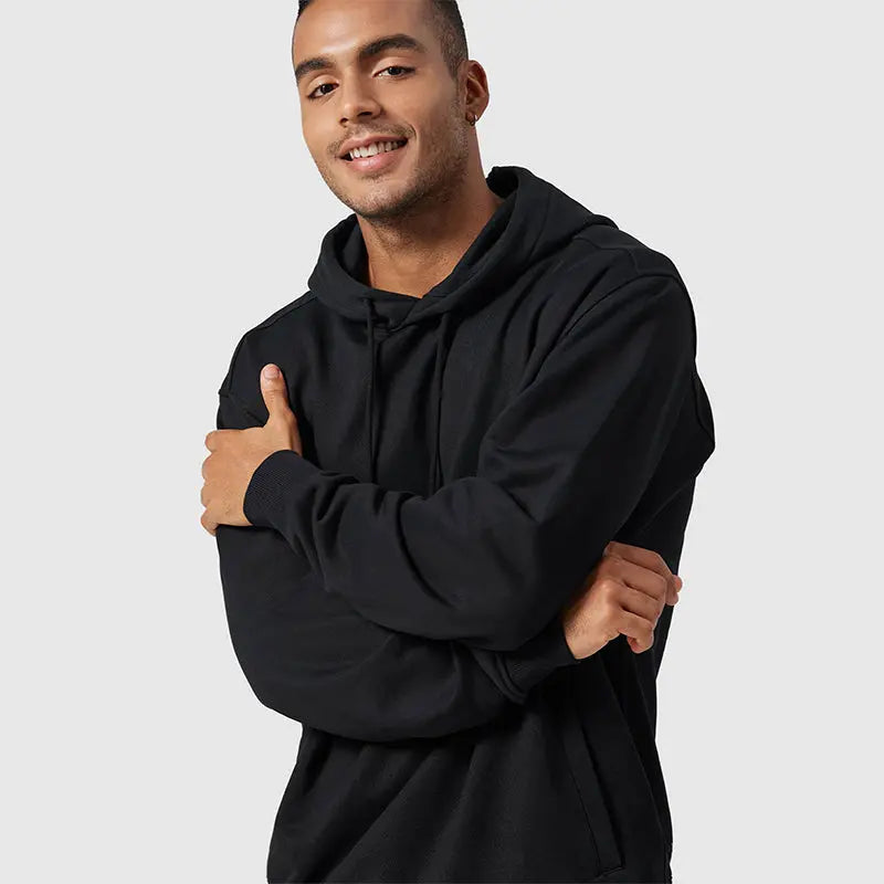 "Fresh Raindrops Distantly Flowing" Hooded Sweatshirt
