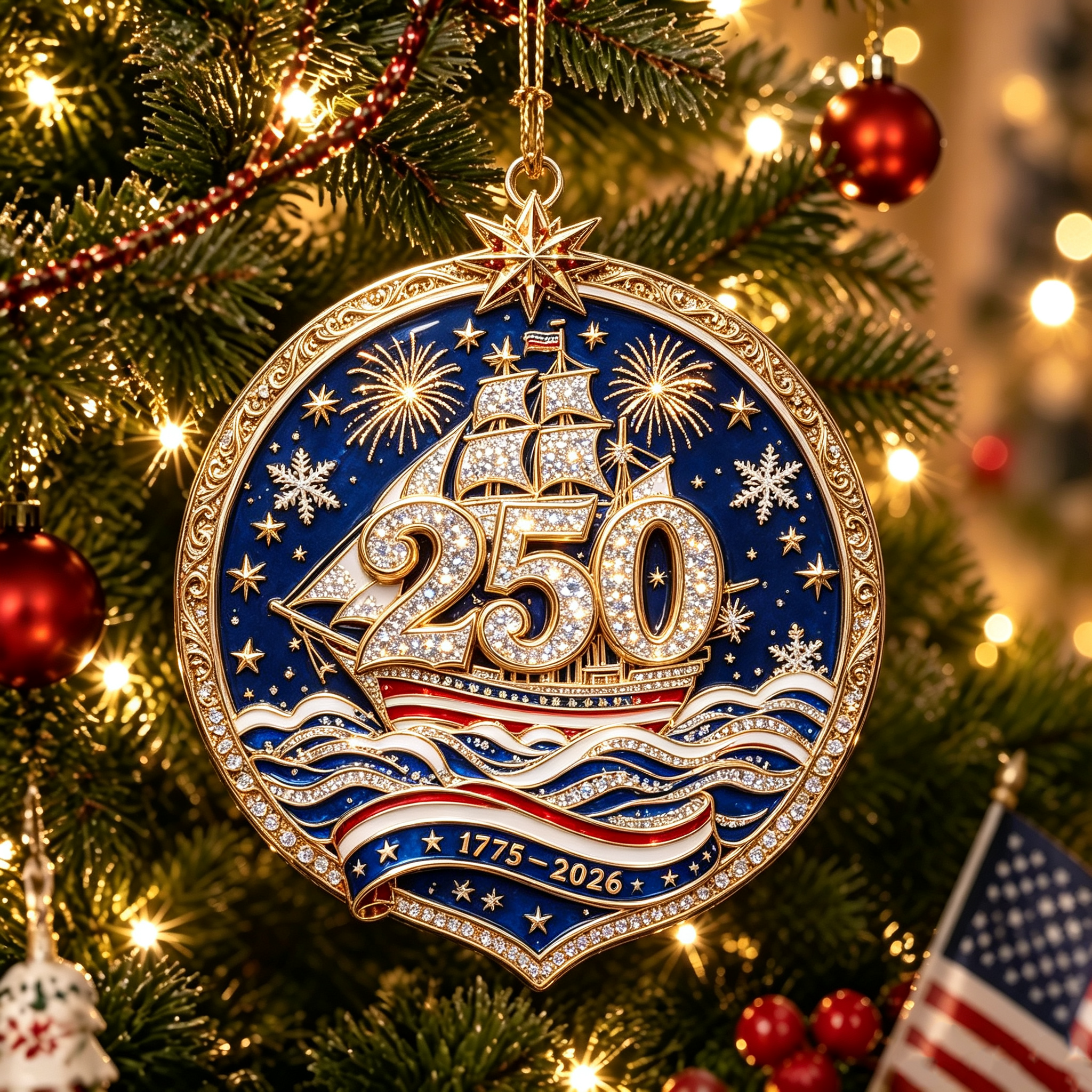 💝Last Day 70% OFF⭐USA 250th Anniversary Christmas Ornament