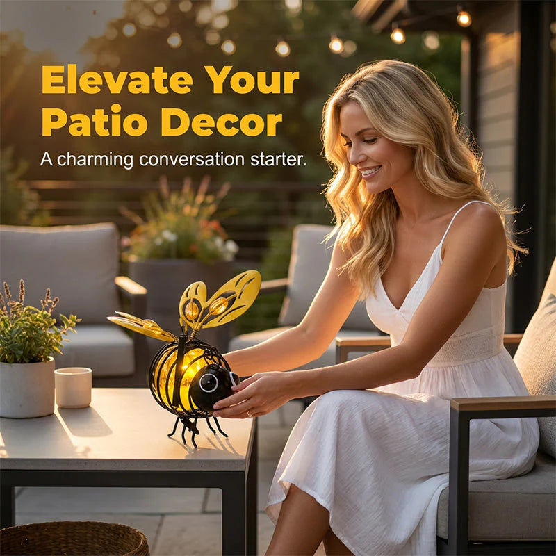 🐝Outdoor Hanging Solar Bee Light - Perfect Gift For Plant Lovers Moms Or Literally Anyone Who Smiles❤