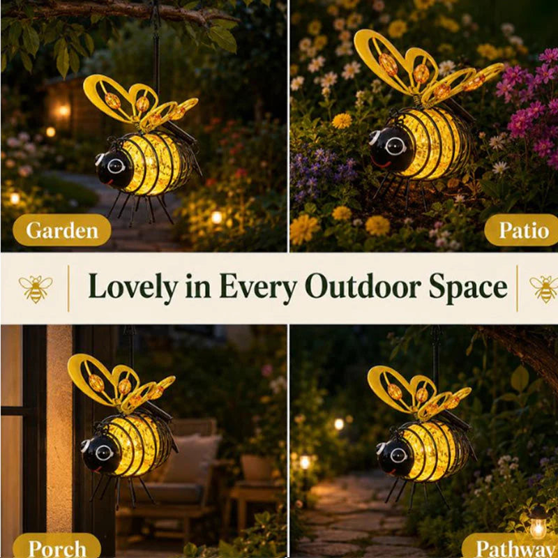 🐝Outdoor Hanging Solar Bee Light - Perfect Gift For Plant Lovers Moms Or Literally Anyone Who Smiles❤